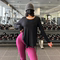 REYNA GYM CLOTHES LOOSE BACK LONG SLEEVE YOGA CLOTHES TRAINING QUICK-DRYING RUNNING TOP TO COVER THE BELLY AND SHOW THE BUTTOCKS BLOUSE WOMEN