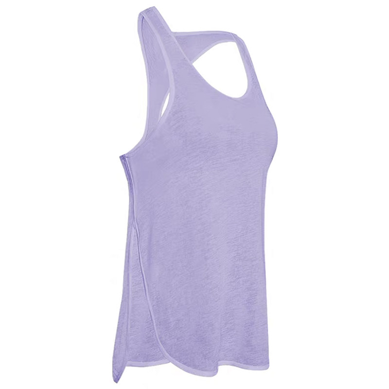 REYNA MESH VEST WOMENS QUICK DRYING BREATHABLE BEAUTIFUL BACK SLIM SIDE SLIT YOGA RUNNING TRAINING FITNESS SLEEVELESS