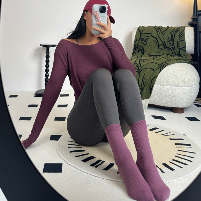 纯棉袜子女夏天薄款吸汗透气运动袜子堆堆袜女夏季中筒袜月子袜女