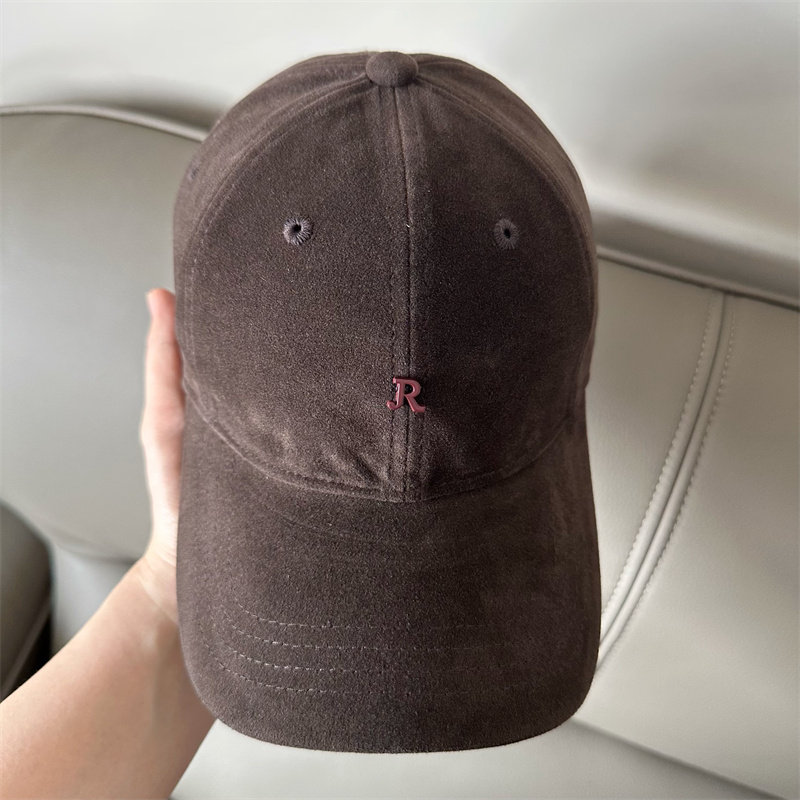 秋季新款麂皮绒鸭舌帽百搭显脸小