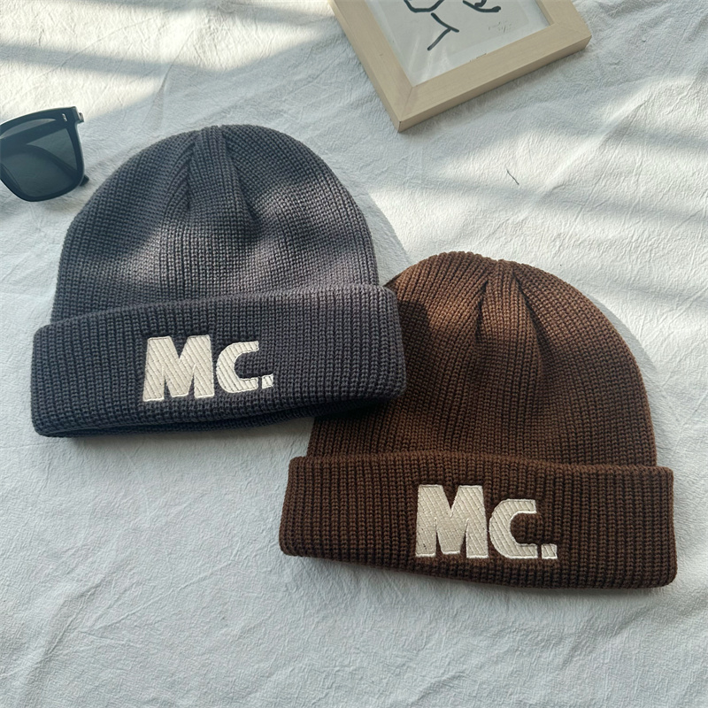 韩版ins保暖毛线帽子女秋冬新款弹力简约百搭针织冷帽男潮显脸小