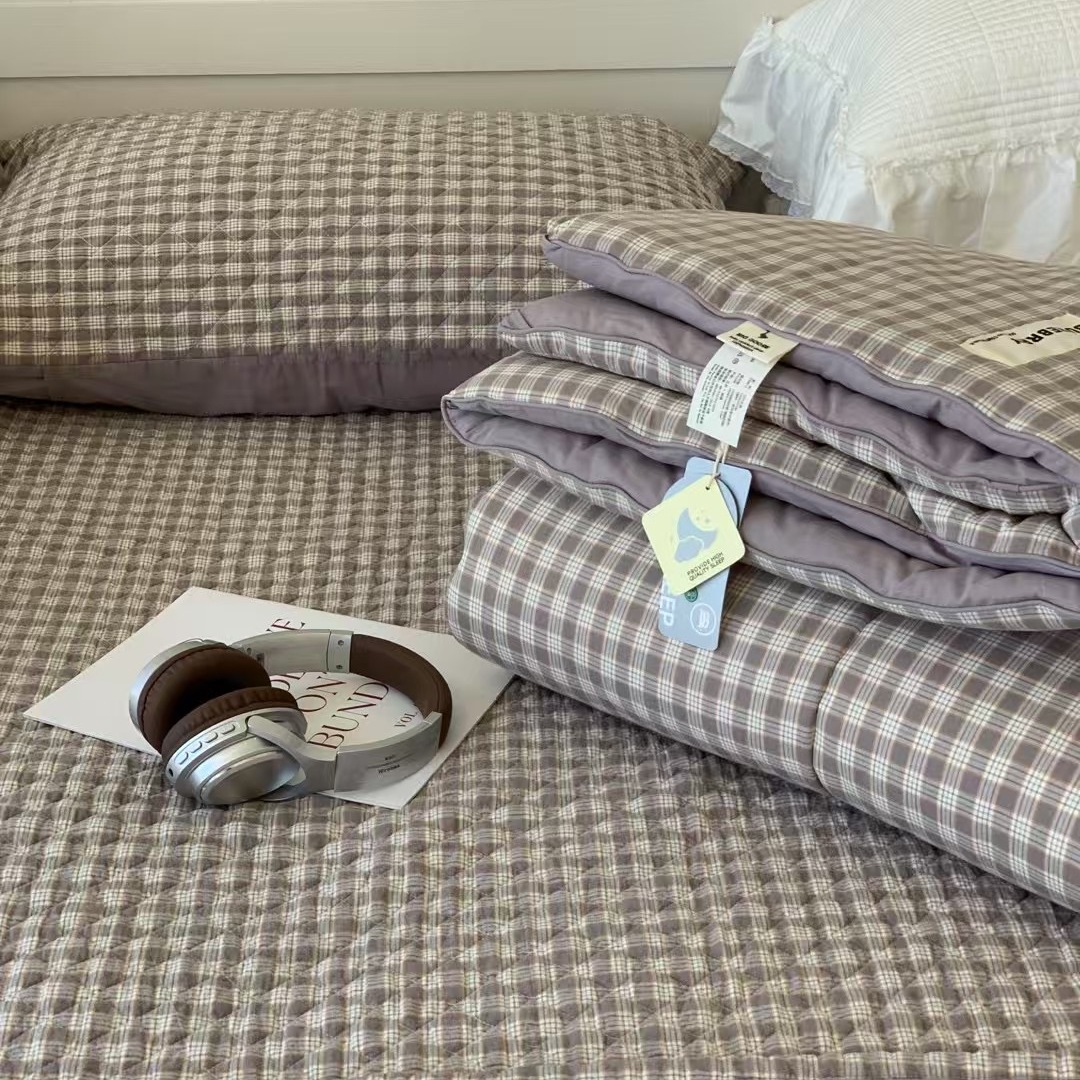 出口韓國大鵝床蓋春秋被子三件套