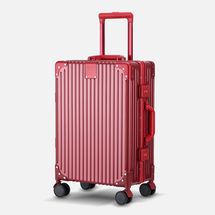 ELLE拉杆箱女轻便旅行箱20寸红色陪嫁登机箱学生24寸行李箱旅行箱
