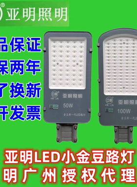 亚明照明LED小金豆50W户外照明路灯新农村建设100W超亮防水路灯头