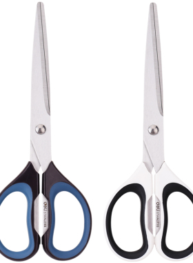 2把包邮 6058得力经典办公剪刀(175mm) 合金剪子 塑胶护手柄