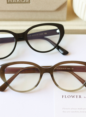 板材眼镜框橘猫黑框猫眼眼镜近视可配度数女素颜防蓝光