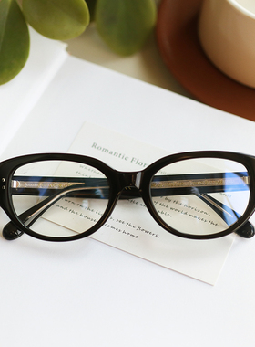 2024年新款明星同款网红板材猫眼光学镜素颜框美式ins风