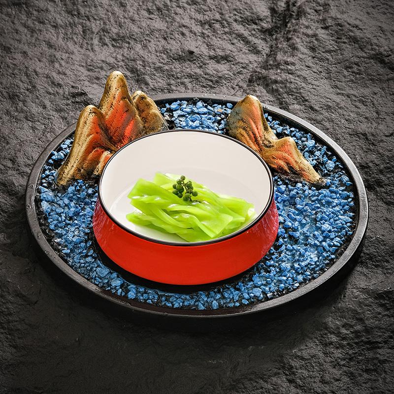 酒店特色意境菜餐具创意分子料理融合菜盘子组合明档摆盘冷盘凉碟 - 实物图