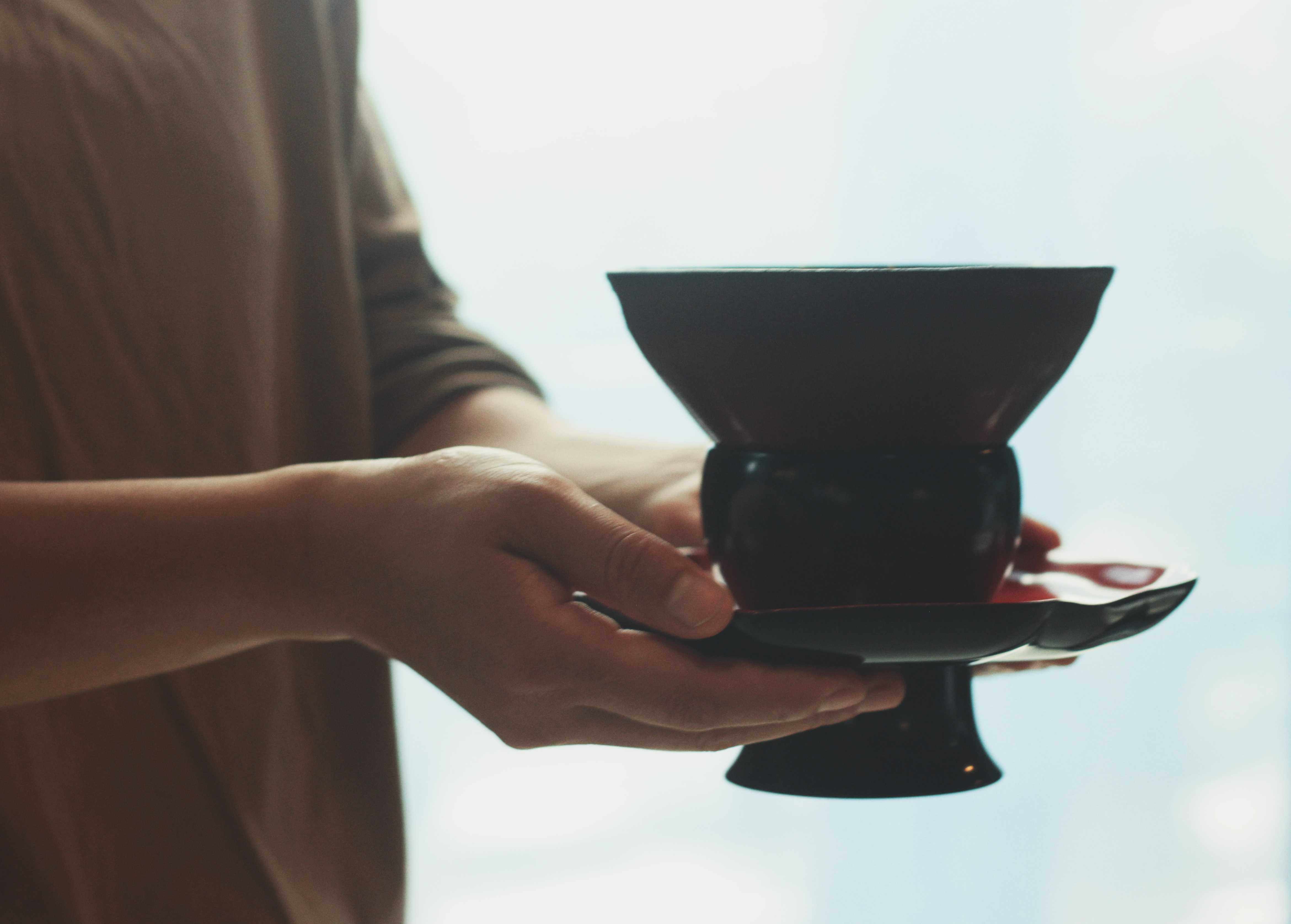 朴门品 宋代点茶大漆盏托 日本茶道天目台 十二先生漆雕秘阁