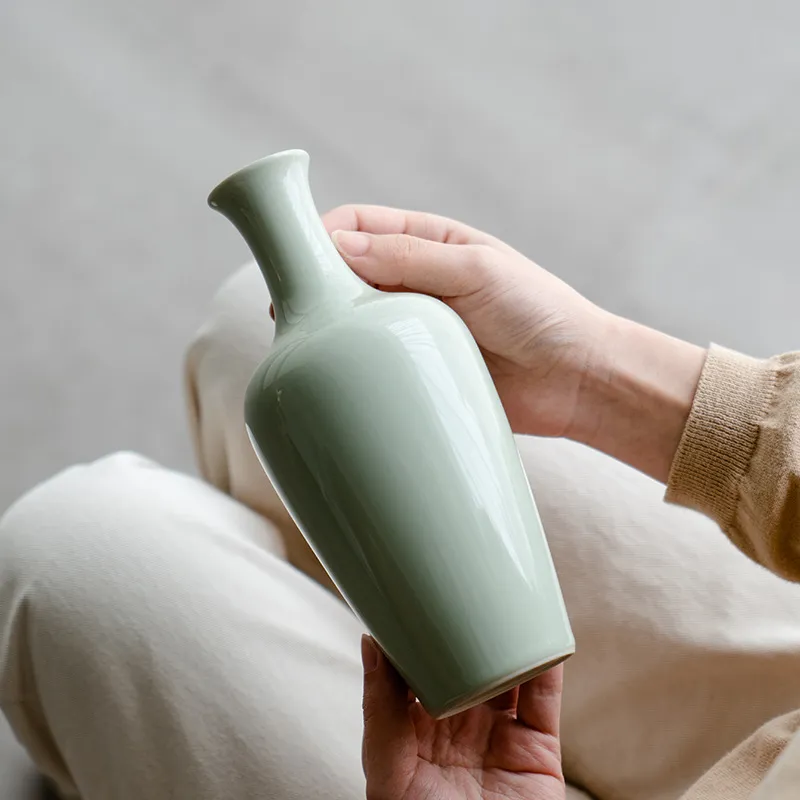 宋青美人花瓶简约禅意中式陶瓷花瓶文人花器茶道配件家居摆设,餐饮具,茶具配饰/提溜/壶绳,淘宝优惠券,粉丝福利购,淘宝优惠卷