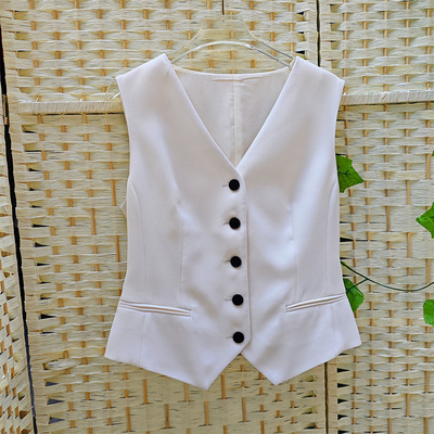 三醋甲修显瘦西装马夹长裤套装