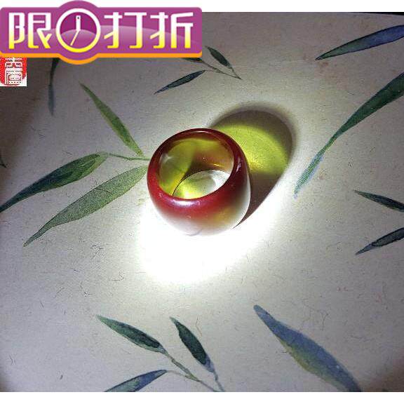 彩色中东蜜蜡绿精灵佛珠情侣扳指戒指指环男女拇指饰品特价专享