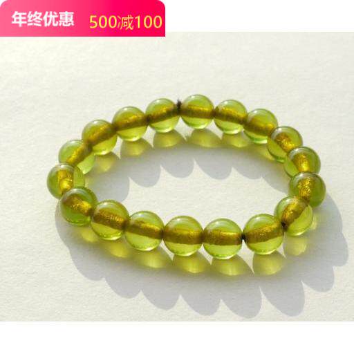 彩色中东贵族玉蜜蜡古董蜜蜡清水绿晶手串手链男女饰品特价