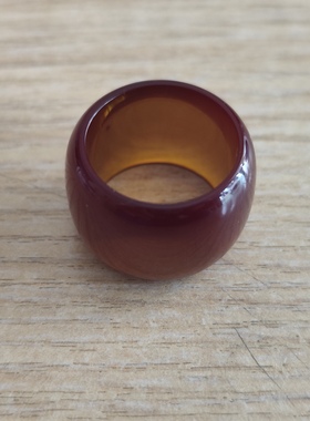 中东蜜蜡紫精灵变色款戒指筒戒时尚饰品