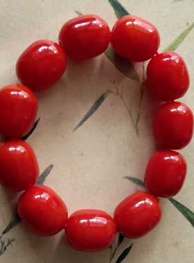 蜜蜡橘红色独家散珠时尚饰品特价