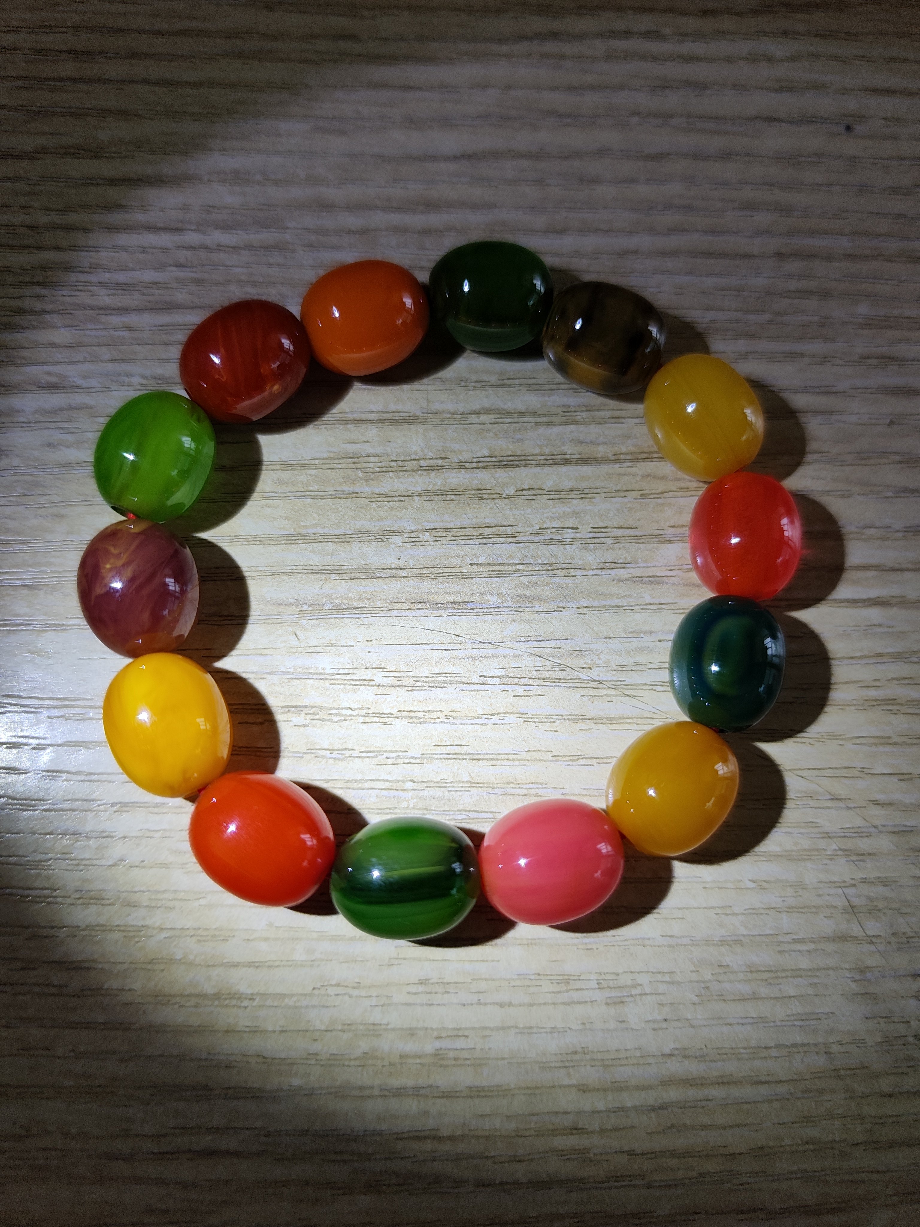 中东蜜蜡古董多宝小桶珠手串15×11mm每粒不重样独家款