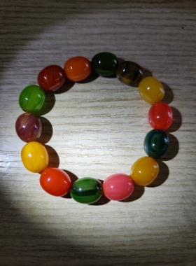 中东蜜蜡古董多宝小桶珠手串15×11mm每粒不重样独家款