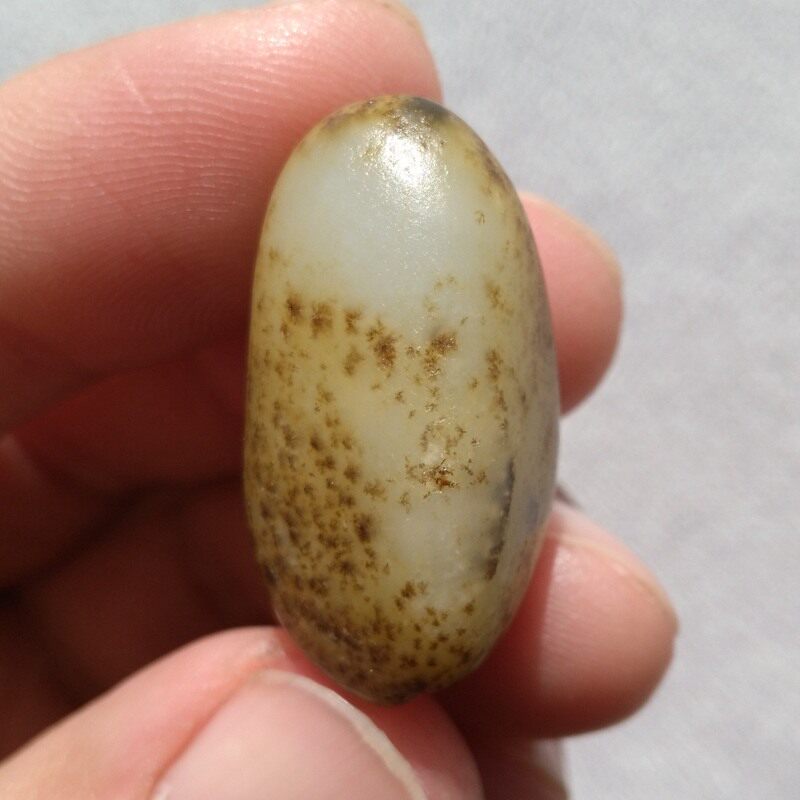 新疆和田玉籽料吊坠天然正品白玉鹌鹑蛋皮原石玉石挂件手链男女