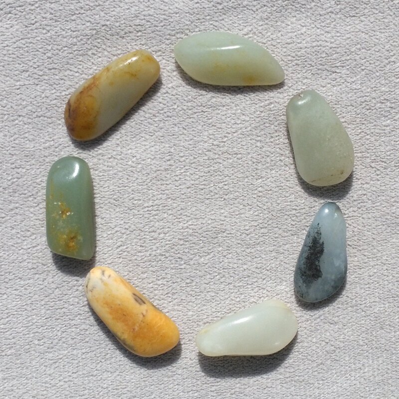 新疆和田玉籽料原石手串天然黄沁白玉青花多宝玉石手链随型男女款