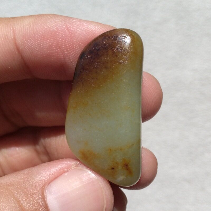 新疆和田玉籽料原石吊坠纯天然青白玉黑红皮独籽玉石手串随型