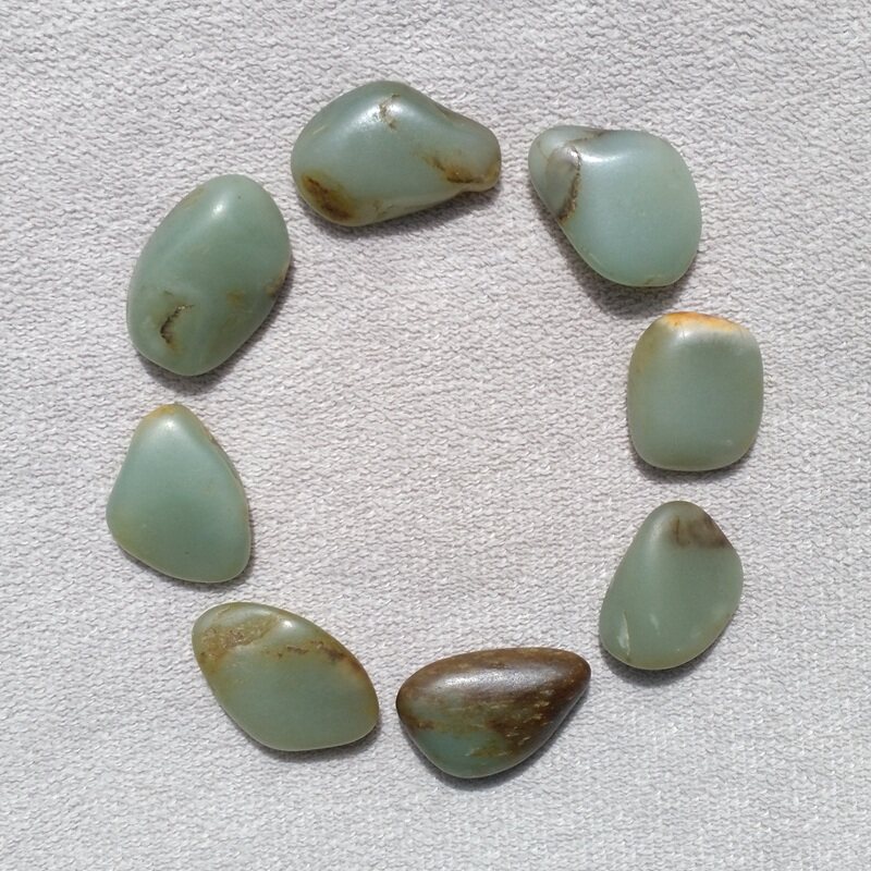 新疆和田玉籽料手串纯天然青白玉秋梨皮随型玉石原石手链男女款