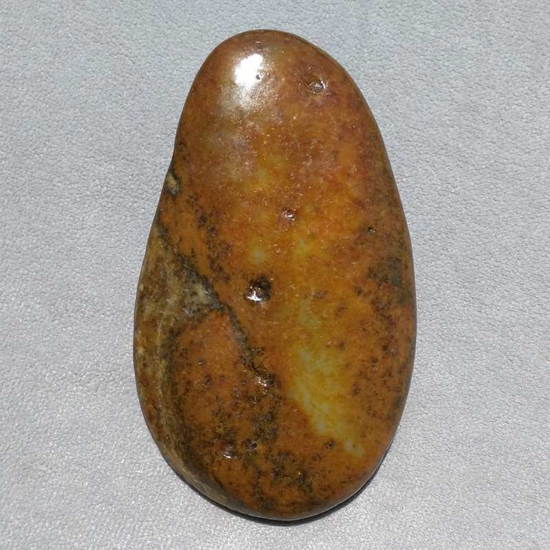 玉饰传奇新疆和田玉籽料原石手把件真皮天然白玉黄沁虎皮把件特惠