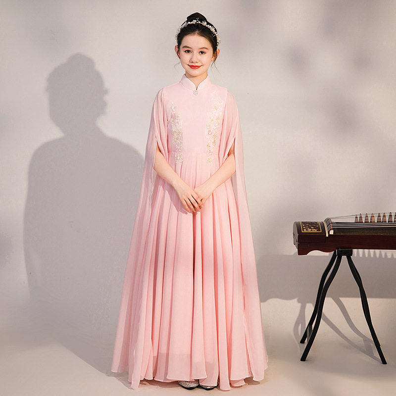 女童古筝服超仙中国风儿童弹古筝演出服中大童艺考民乐演奏表演服