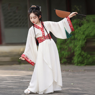 战国袍女童秦汉古装儿童汉服2025新款中国风魏晋服装国风中式汉服