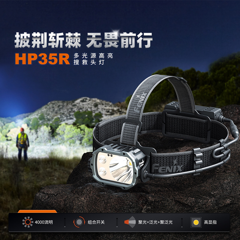 FENIX菲尼克斯HP35R超亮头灯