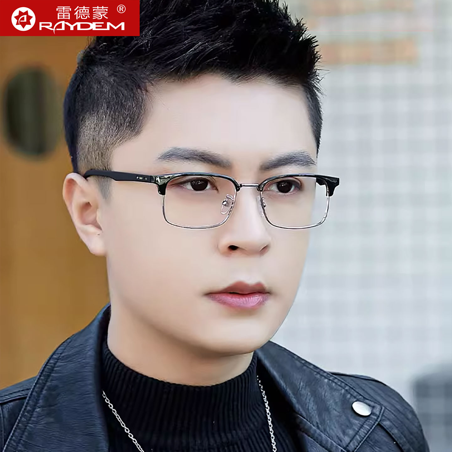 超轻半框防蓝光辐射眼镜框男款电脑护目平光镜方框可配近视眼镜潮