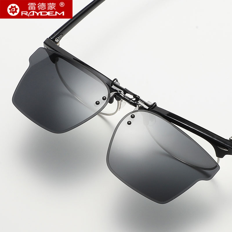 大框偏光太阳镜男士夹片式近视墨镜女潮黄色夜视镜片开车专用眼镜