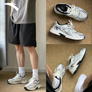 新款 秋季 潮流运动鞋 百搭休闲鞋 安踏男鞋 学生跑步鞋 AT2004复古跑鞋
