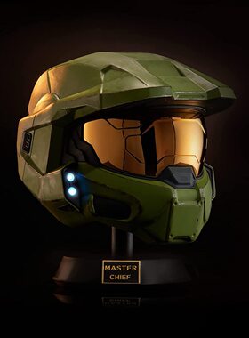 Halo正版周边MasterChief光环无限士官长1:1可穿戴灯效头盔