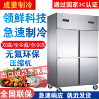成菱四门冰箱商用立式冷藏冰柜厨房饭店双门冰箱大容量冷冻冰箱