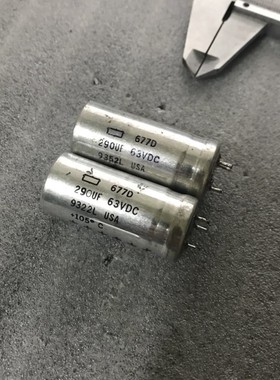 拆机 美国 SPRAGUE 化刚红头思碧677D 290UF63V 发烧音频功放滤