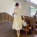 【新款】现货！茶歇气质减龄无袖连衣裙A19-P135-控198，女装连衣裙，浙宝125