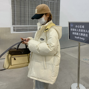 现货！数据！ 韩系简约拼色连帽面包服外套9059-P145-控218图片