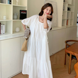 白色设计感连衣裙女夏2025新款法式针织马甲小清新显瘦两件套装裙，女装套装/套裙，浙宝125