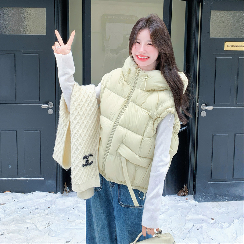 新款现货A87轻盈保暖连帽90白鸭绒羽绒服马甲外套P235控348,女装羽绒服,浙宝125