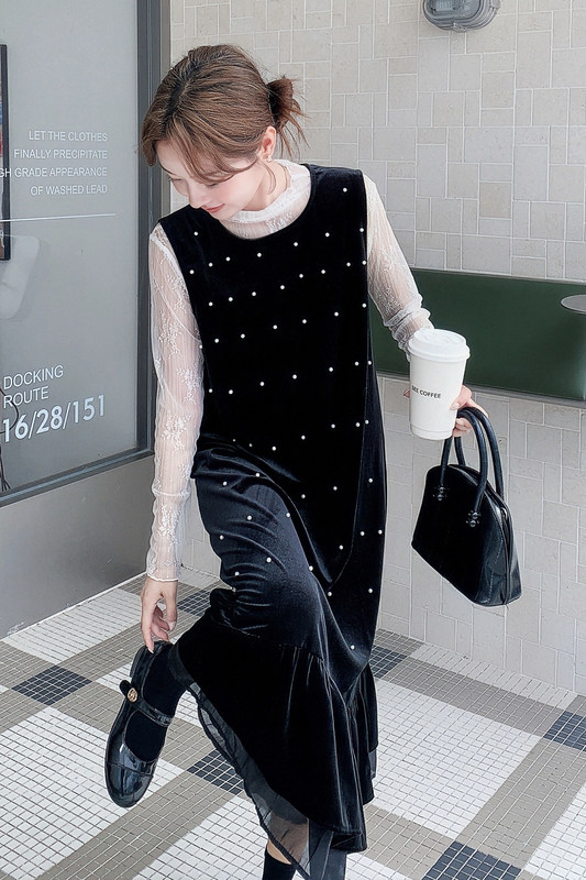 新款！波点背心连衣裙两件套套装2D003-A79-P145控208,女装套装/套裙,浙宝125