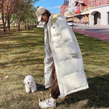 现货！新增长款！韩系简约拼色连帽长款服外套9095-P185-控268，女装棉衣/棉服，浙宝125