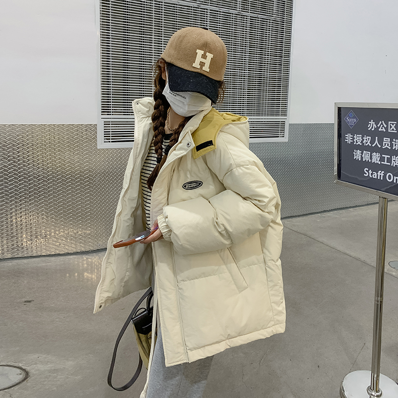 大货已出！数据好！韩系简约拼色连帽面包服外套9059-P145-控218，女装棉衣/棉服，浙宝125