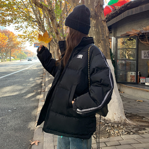 【羽绒】现货！韩版黑色90白鸭绒羽绒服外套 9526-P295-控438图片