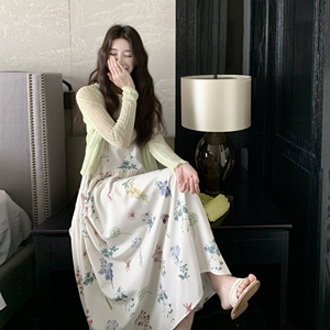 【新款】现货！夏季针织开衫连衣裙套装  A18-P155-控228图片