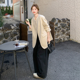 小众设计感西装女2025早春新款气质碎花灰色chic小个子宽松外套，女装西装，浙宝125