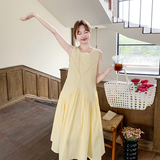 【新款】现货！茶歇气质减龄无袖连衣裙A19-P135-控198，女装连衣裙，浙宝125