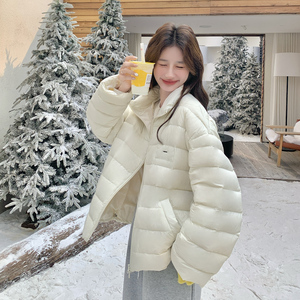 【新款】现货 125-A96 米白色 立领90绒羽绒服外套 P295控438图片