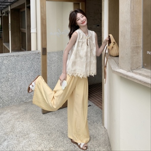 新款 现货 时尚设计款上衣+阔腿裤套装2D003-A67-P165控248图片