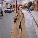 新款现货2022春装中长款风衣外套F01-P145-控218，女装风衣，浙宝125