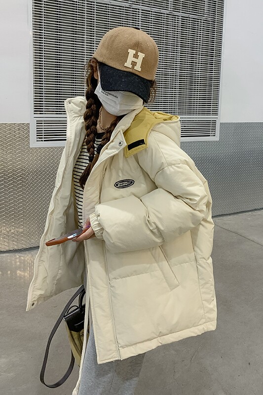 棉衣！数据好！韩系简约拼色连帽面包服外套9059-P145-控218,女装棉衣/棉服,浙宝125